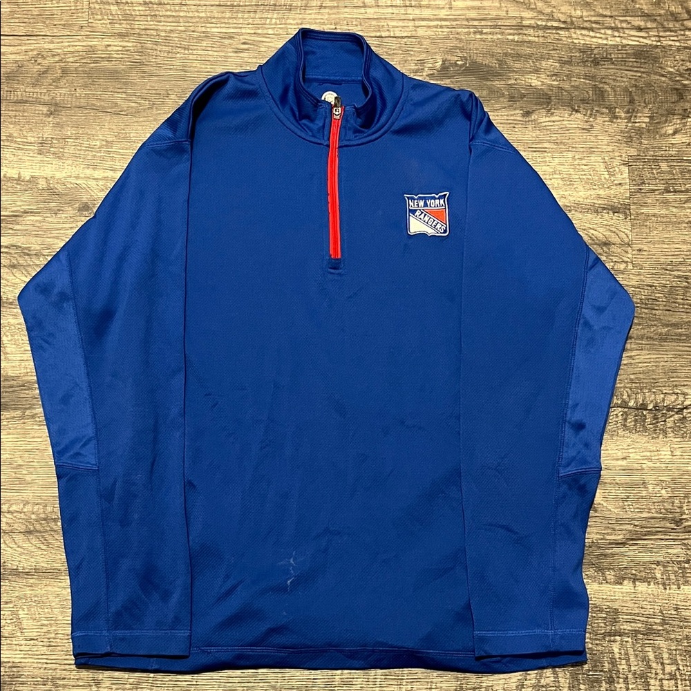 New York Rangers Blue Quarter-Zip Pullover